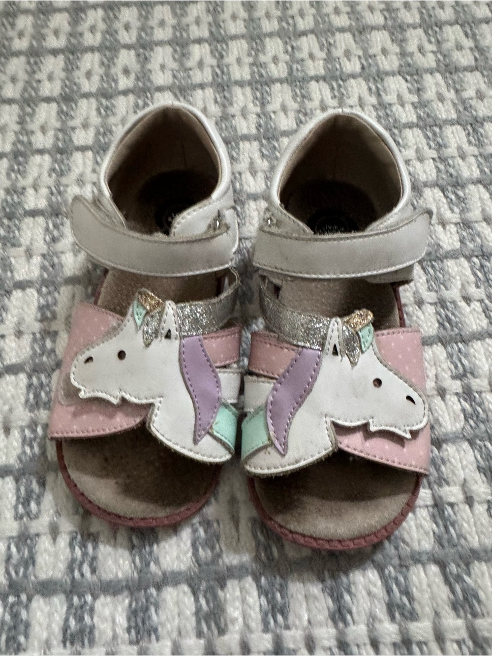 Livie & Luca Girls Unicorn Sandals in Pink, Purple & Mint